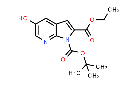 CAS No. 823217-69-2, 1H-Pyrrolo[2,3-b]pyridine-1,2-dicarboxylic acid, 5-hydroxy-, 1-(1,1-dimethylethyl) 2-ethyl ester