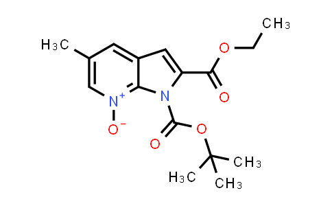 CAS No. 823217-72-7, 1H-Pyrrolo[2,3-b]pyridine-1,2-dicarboxylic acid, 5-methyl-, 1-(1,1-dimethylethyl) 2-ethyl ester, 7-oxide