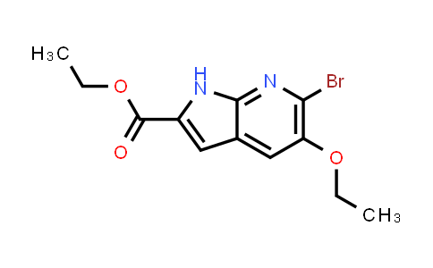 CAS No. 823217-83-0, 1H-Pyrrolo[2,3-b]pyridine-2-carboxylic acid, 6-bromo-5-ethoxy-, ethyl ester