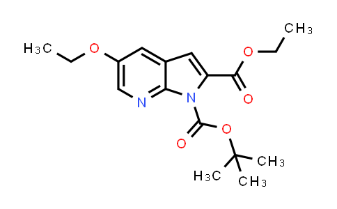 CAS No. 823218-67-3, 1H-Pyrrolo[2,3-b]pyridine-1,2-dicarboxylic acid, 5-ethoxy-, 1-(1,1-dimethylethyl) 2-ethyl ester