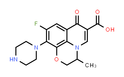CAS No. 82419-52-1, 9-Fluoro-3-methyl-7-oxo-10-(piperazin-1-yl)-3,7-dihydro-2H-[1,4]oxazino[2,3,4-ij]quinoline-6-carboxylic acid