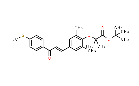 DY573280 | 824932-90-3 | Propanoic acid, 2-[2,6-dimethyl-4-[3-[4-(methylthio)phenyl]-3-oxo-1-propenyl]phenoxy]-2-methyl-, 1,1-dimethylethyl ester