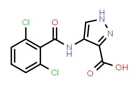 CAS No. 825619-04-3, 4-(2,6-Dichlorobenzamido)-1H-pyrazole-3-carboxylic acid