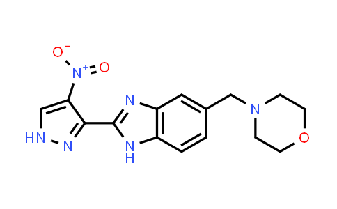 CAS No. 825619-29-2, 4-((2-(4-Nitro-1H-pyrazol-3-yl)-1H-benzo[d]imidazol-5-yl)methyl)morpholine