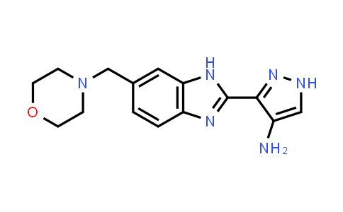 CAS No. 825619-30-5, 3-(6-(Morpholinomethyl)-1H-benzo[d]imidazol-2-yl)-1H-pyrazol-4-amine