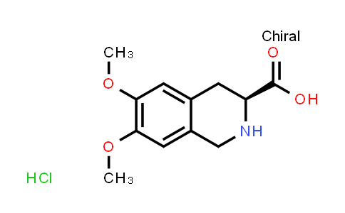 CAS No. 82586-62-7, (S)-6,7-Dimethoxy-1,2,3,4-tetrahydroisoquinoline-3-carboxylic acid hydrochloride