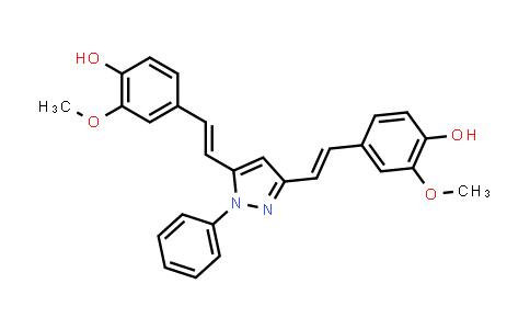 CAS No. 828911-76-8, 4-[2-[3-[2-(4-Hydroxy-3-methoxyphenyl)ethenyl]-1-phenyl-1H-pyrazol-5-yl]ethenyl]-2-methoxyphenol