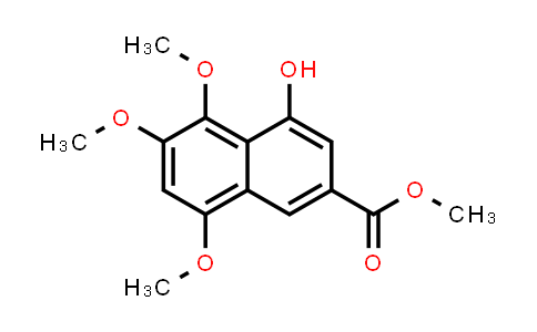 CAS No. 828932-94-1, 2-Naphthalenecarboxylic acid, 4-hydroxy-5,6,8-trimethoxy-, methyl ester