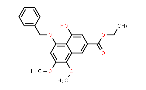 CAS No. 828940-38-1, 2-Naphthalenecarboxylic acid, 4-hydroxy-7,8-dimethoxy-5-(phenylmethoxy)-, ethyl ester