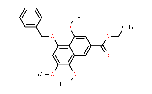 CAS No. 828940-58-5, 2-Naphthalenecarboxylic acid, 4,7,8-trimethoxy-5-(phenylmethoxy)-, ethyl ester
