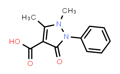 CAS No. 83-10-3, 1,5-Dimethyl-3-oxo-2-phenyl-2,3-dihydro-1H-pyrazole-4-carboxylic acid