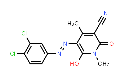 CAS No. 83249-52-9, 5-(3,4-Dichlorophenyl)azo-1,2-dihydro-6-hydroxy-1,4-dimethyl-2-oxonicotinonitrile