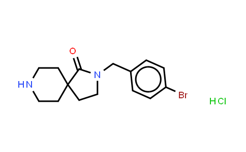 CAS No. 832710-56-2, 2,8-Diazaspiro[4.5]decan-1-one, 2-[(4-bromophenyl)methyl]-, (Hydrochloride) (1:1)