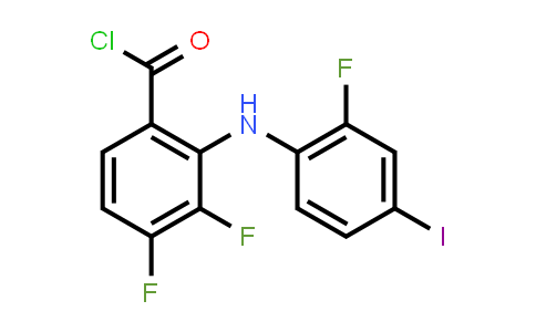 CAS No. 833451-96-0, Benzoyl chloride, 3,4-difluoro-2-[(2-fluoro-4-iodophenyl)amino]-
