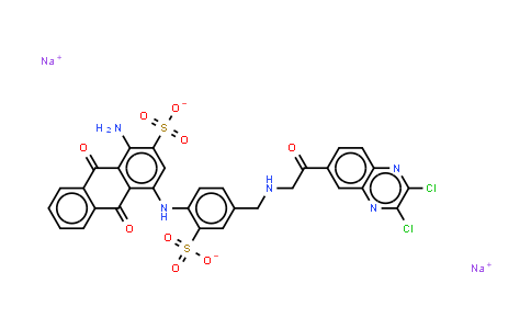 CAS No. 83399-87-5, 1-amino-4-4-(2,3-dichloro-6-quinoxalinyl)carbonylmethylaminomethyl-2-sulphonatophenylamino-9,10-dihydro-9,10-diox oanthracene-2-sulphonate (sodium salt)