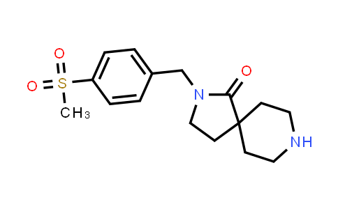CAS No. 834153-61-6, 2,8-Diazaspiro[4.5]decan-1-one, 2-[[4-(methylsulfonyl)phenyl]methyl]-