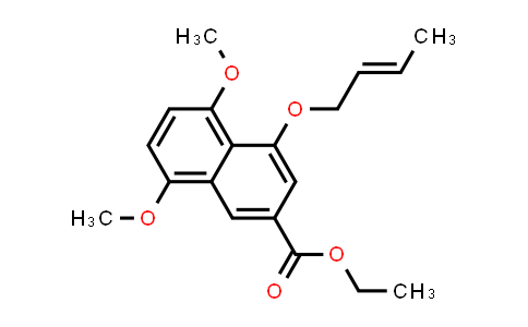 CAS No. 834866-96-5, 2-Naphthalenecarboxylic acid, 4-(2-buten-1-yloxy)-5,8-dimethoxy-, ethyl ester