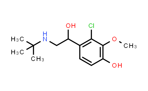CAS No. 83847-89-6, 4-(2-(tert-Butylamino)-1-hydroxyethyl)-3-chloro-2-methoxyphenol