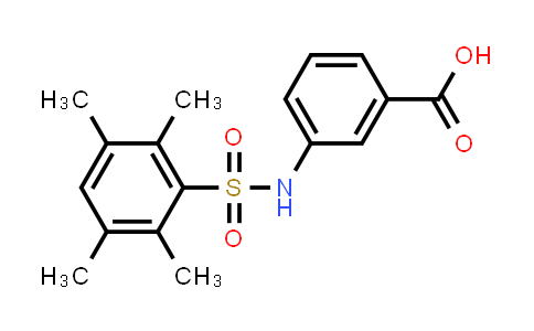 CAS No. 838818-53-4, 3-((2,3,5,6-Tetramethylphenyl)sulfonamido)benzoic acid