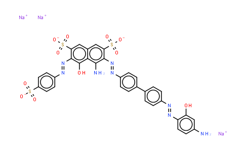 CAS No. 83968-66-5, 4-amino-3-4'-(4-amino-2-hydroxyphenyl)azo1,1'-biphenyl-4-ylazo-5-hydroxy-6-(4-sulphonatophenyl)azonaphthalene-2, 7-disulphonate (sodium salt)