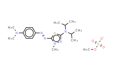 CAS No. 83969-12-4, 5-(Diisopropylamino)-2-4-(dimethylamino)phenylazo-3-methyl-1,3,4-thiadiazolium (methyl sulphate)