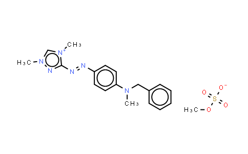CAS No. 84000-80-6, 3-4-Benzylmethylaminophenylazo-1,4-dimethyl-1H-1,2,4-triazolium (methyl sulphate)