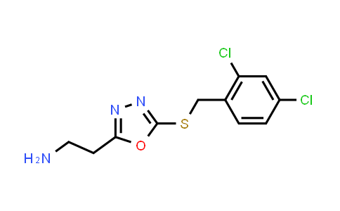 CAS No. 840498-30-8, 2-(5-((2,4-Dichlorobenzyl)thio)-1,3,4-oxadiazol-2-yl)ethanamine