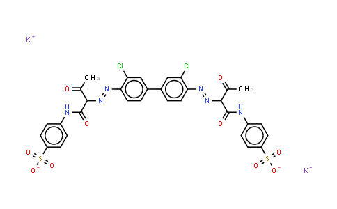84100-30-1 | Benzenesulfonic acid, 4,4'-[(3,3'-dichloro[1,1'-biphenyl]-4,4'-diyl)bis[azo(2-acetyl-1-oxo-2,1-ethanediyl)imino]]bis- (potassium salt)