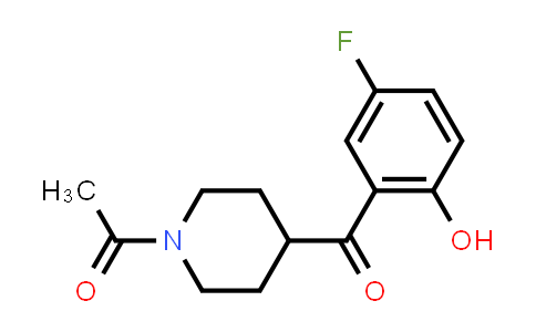 CAS No. 84162-84-5, 1-[4-(5-Fluoro-2-hydroxybenzoyl)-1-piperidinyl]-ethanone