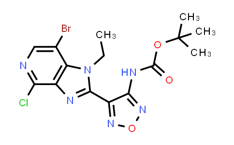 DY573911 | 842144-08-5 | tert-Butyl 4-(7-bromo-4-chloro-1-ethyl-1H-imidazo[4,5-c]pyridin-2-yl)-1,2,5-oxadiazol-3-ylcarbamate