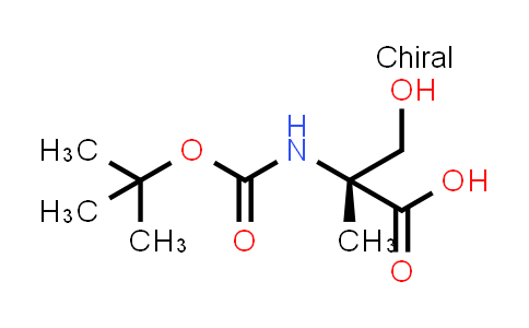 CAS No. 84311-18-2, (R)-2-((tert-Butoxycarbonyl)amino)-3-hydroxy-2-methylpropanoic acid