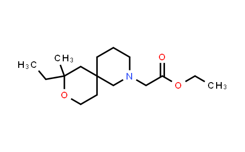 CAS No. 84360-42-9, 9-Oxa-2-azaspiro[5.5]undecane-2-acetic acid, 8-ethyl-8-methyl-, ethyl ester
