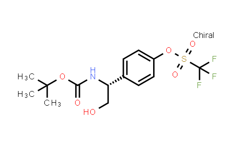 CAS No. 843673-72-3, (R)-4-(1-((tert-Butoxycarbonyl)amino)-2-hydroxyethyl)phenyl trifluoromethanesulfonate