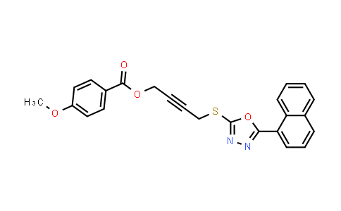 844453-72-1 | Benzoic acid, 4-​methoxy-​, 4-​[[5-​(1-​naphthalenyl)​-​1,​3,​4-​oxadiazol-​2-​yl]​thio]​-​2-​butyn-​1-​yl ester