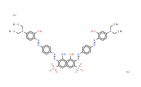 CAS No. 84522-01-0, 4-amino-3,6-bis4-4-(diethylamino)-2-hydroxyphenylazophenylazo-5-hydroxynaphthalene-2,7-disulphonate (sodium salt)