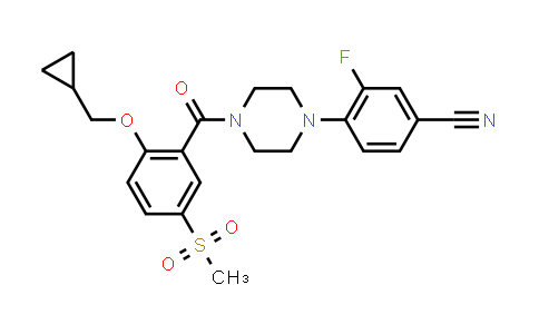 845609-54-3 | Benzonitrile, 4-[4-[2-(cyclopropylmethoxy)-5-(methylsulfonyl)benzoyl]-1-piperazinyl]-3-fluoro-