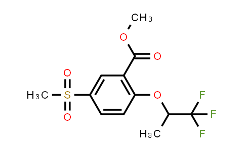 CAS No. 845617-19-8, 5-Methylsulfonyl-2-(2,2,2-trifluoro-1-methylethoxy)benzoic acid methyl ester