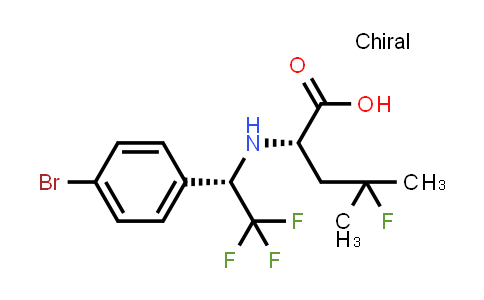 CAS No. 847358-98-9, (S)-2-((S)-1-(4-bromophenyl)-2,2,2-trifluoroethylamino)-4-fluoro-4-methylpentanoic acid