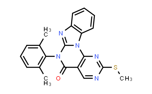CAS No. 847950-97-4, 6-(2,6-Dimethylphenyl)-2-(methylthio)pyrimido[5',4':5,6]pyrimido[1,2-a]benzimidazol-5(6H)-one