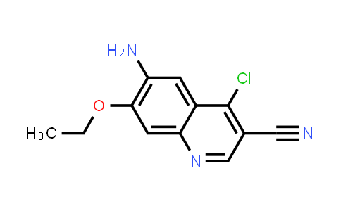 CAS No. 848133-87-9, 3-Quinolinecarbonitrile, 6-amino-4-chloro-7-ethoxy-