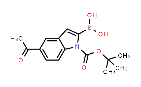 CAS No. 848357-29-9, 1H-Indole-1-carboxylic acid, 5-acetyl-2-borono-, 1-(1,1-dimethylethyl) ester (9CI)