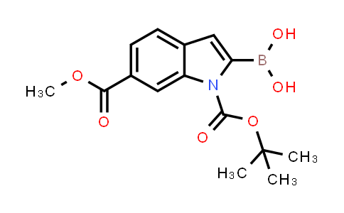 CAS No. 848357-46-0, (1-(tert-butoxycarbonyl)-6-(methoxycarbonyl)-1H-indol-2-yl)boronic acid