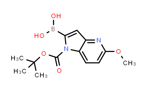 CAS No. 848357-95-9, 1H-Pyrrolo[3,2-b]pyridine-1-carboxylic acid, 2-borono-5-methoxy-, 1-(1,1-dimethylethyl) ester