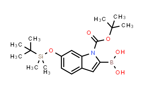 CAS No. 848357-99-3, 1H-Indole-1-carboxylic acid, 2-borono-6-[[(1,1-dimethylethyl)dimethylsilyl]oxy]-, 1-(1,1-dimethylethyl) ester (9CI)