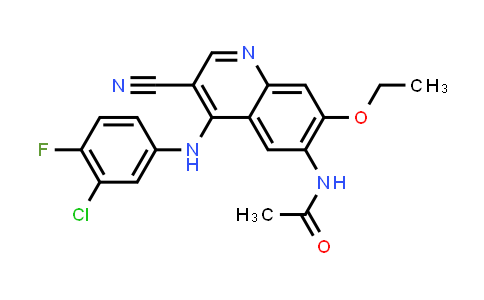 CAS No. 848655-77-6, N-(4-((3-Chloro-4-fluorophenyl)amino)-3-cyano-7-ethoxyquinolin-6-yl)acetamide