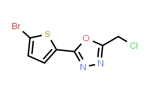 CAS No. 848658-82-2, 2-(5-Bromothiophen-2-yl)-5-(chloromethyl)-1,3,4-oxadiazole