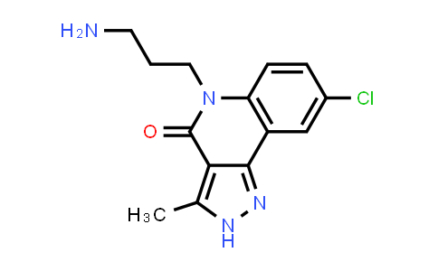 CAS No. 848816-18-2, 4H-Pyrazolo[4,3-c]quinolin-4-one, 5-(3-aminopropyl)-8-chloro-2,5-dihydro-3-methyl-
