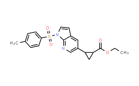 CAS No. 849069-61-0, Cyclopropanecarboxylic acid, 2-[1-[(4-methylphenyl)sulfonyl]-1H-pyrrolo[2,3-b]pyridin-5-yl]-, ethyl ester