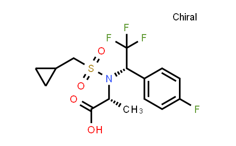 CAS No. 849094-11-7, ((Cyclopropylmethyl)sulfonyl)((S)-2,2,2-trifluoro-1-(4-fluorophenyl)ethyl)-D-alanine