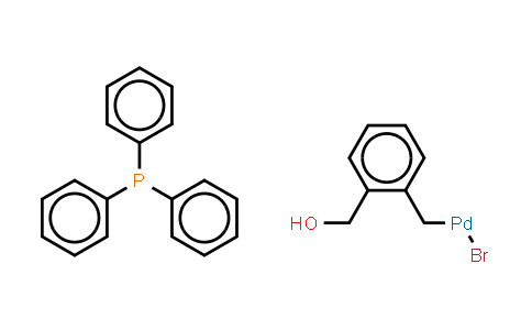 CAS No. 849417-33-0, Bromo[(2-(hydroxy-κO)methyl)phenylmethyl-κC](triphenylphosphine)palladium(II)